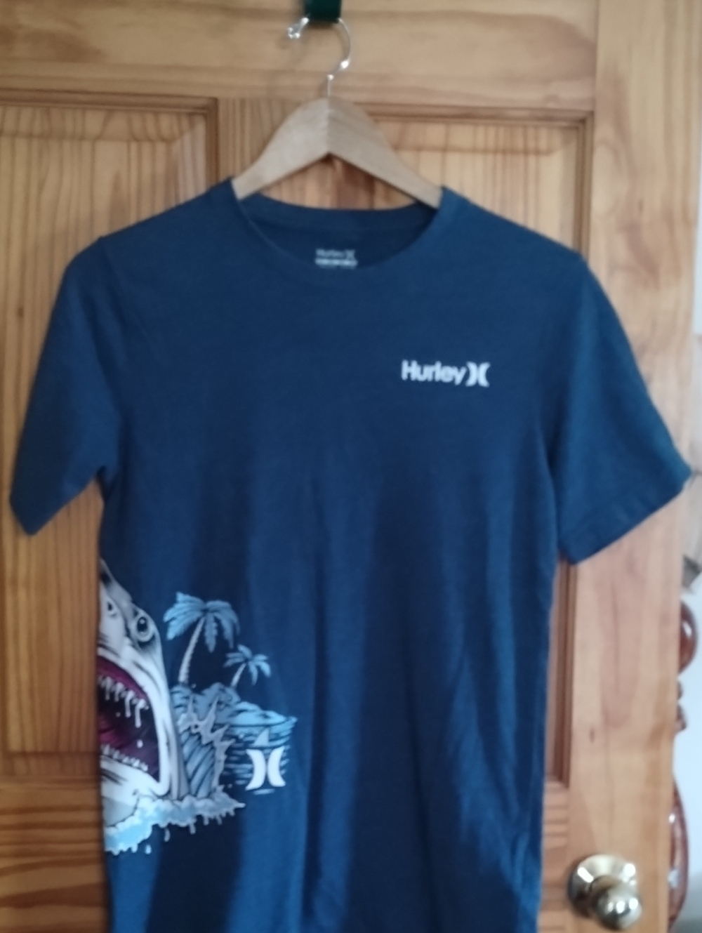 Hurley Navy Blue Shark Graphic T-Shirt
